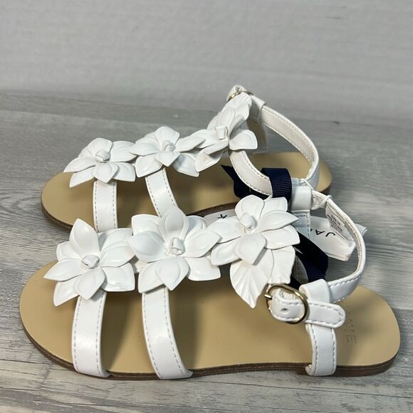 Janie and Jack 100048892 Flower Strap Sandal white NWT - Picture 4 of 9